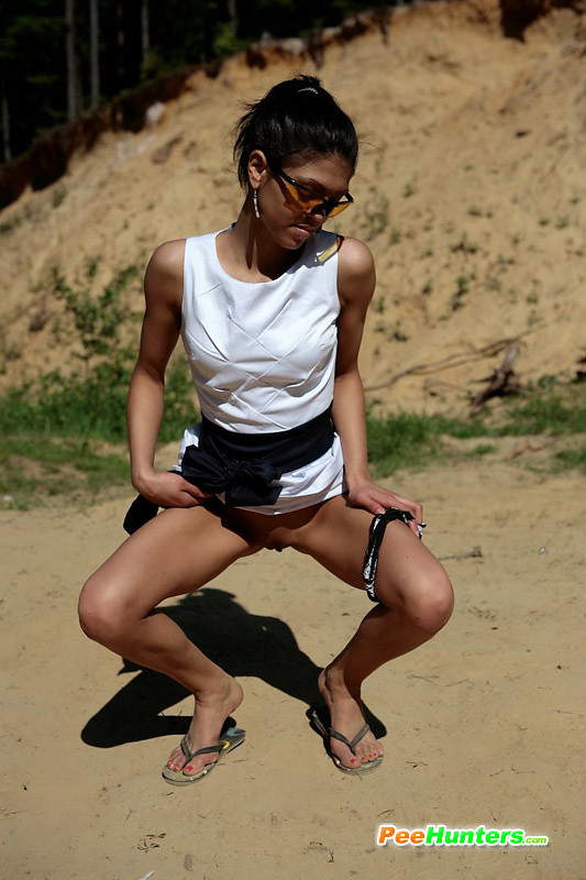 Glasses pissing thong raw