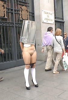 Sexy Spanish Slut Chiara fully exposed on the streets of Madrid