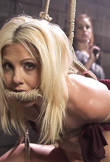 Hot Slutty Blond dominated in Bella Rossi's Kinky Lesbian Fantasy