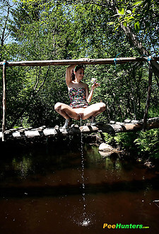 Chick adds her urine into the waters of the river