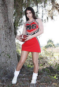 Cheerleader shiny pantyhose