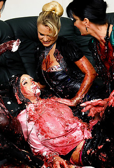 These crazy horny ladies enjoy rubbing dirty cream on bodies