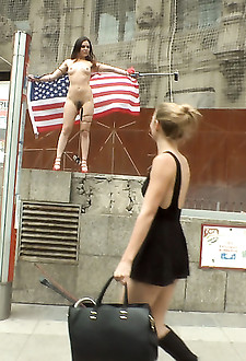 Slutty American Tourist Publicly Disgraces Herself!!!