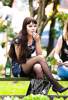 Shy girls do hot upskirt flashing