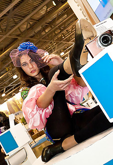 Pretty thongs look great up skirts