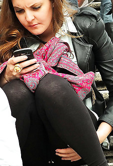 Teen butts squeezed tightly upskirt