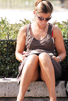 Girls playing their panties upskirts