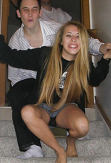 Panties seen up the cute mini skirts