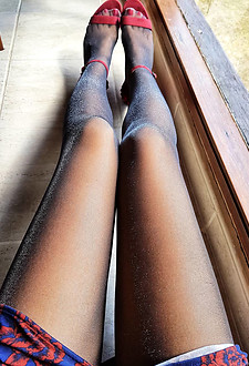 Amateur model legs in pantyhose #2