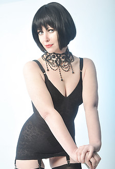 A very sultry shoot of Helga smoking and posing with her cane